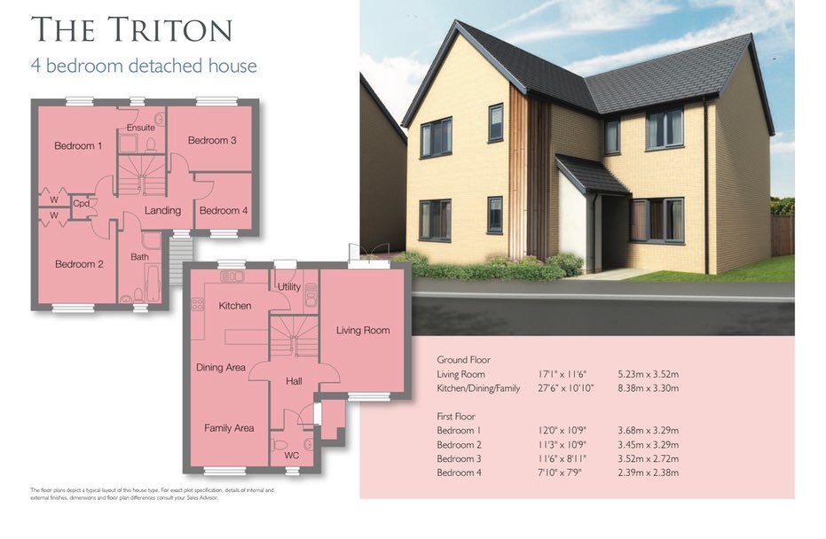 The Triton — 4-bedroom detached house floor plan