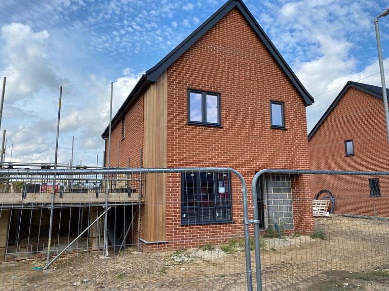 Construction progress — external walls complete