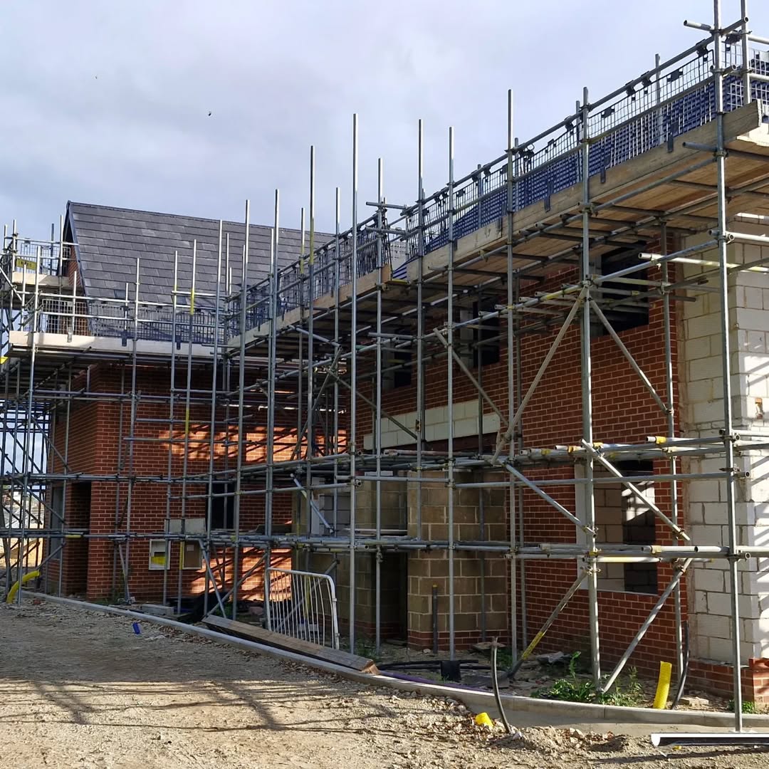 House exterior with brickwork complete